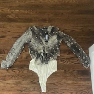 Nasty Gal Life’s What You Snake It Bodysuit